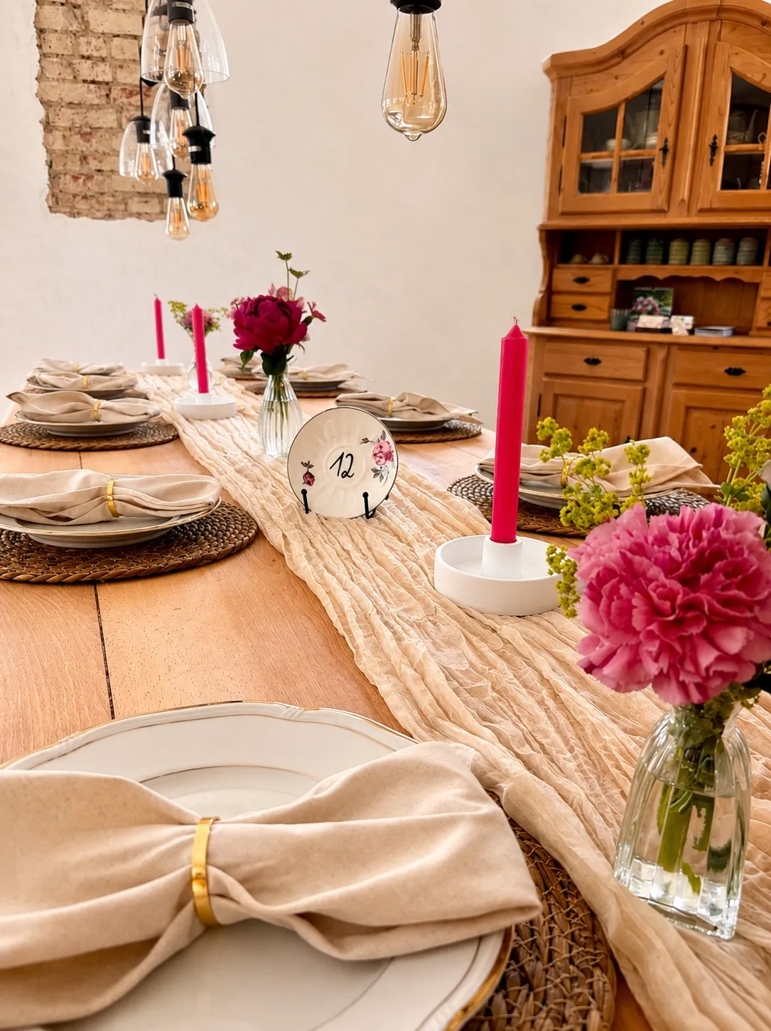 Tischdekoration Rosenzauber