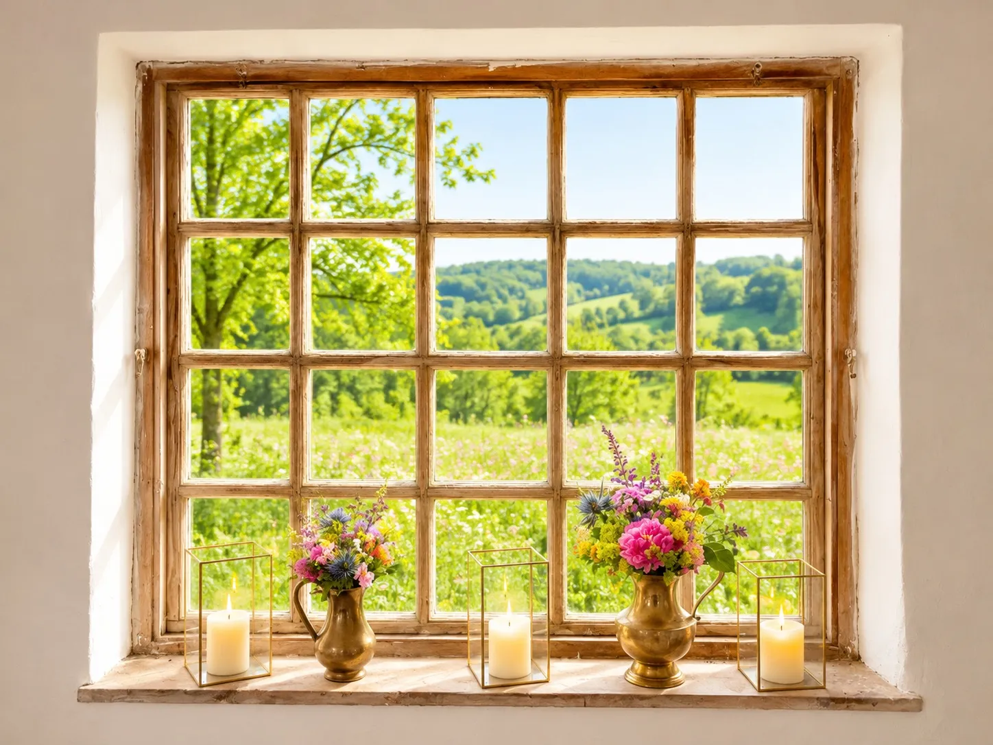 Fenster mit Laternen